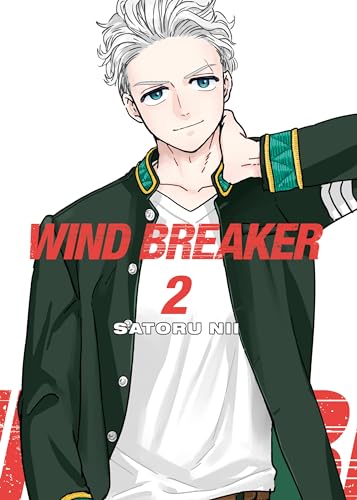 Manga cover featuring a young man with white hair wearing a green school jacket.