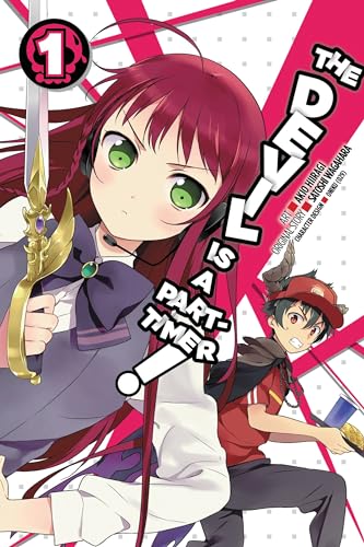 Manga cover featuring a red-haired girl holding a sword and a boy in uniform.