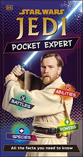 Book cover featuringB featuring Obi-Wan Kenobi with a blue lightsaber andC and text.