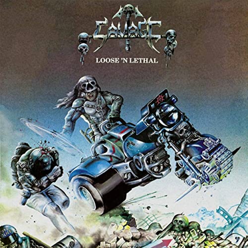 Album cover: "Savage - Loose N Lethal" featuring a cyborg on a motorcycle.