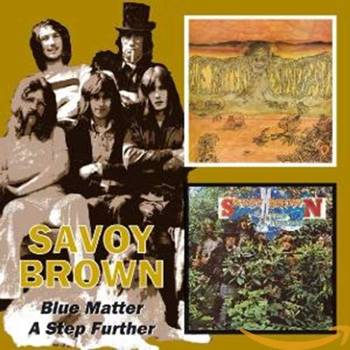 Savoy Brown CD cover featuring band members, album art, and text on gold background.