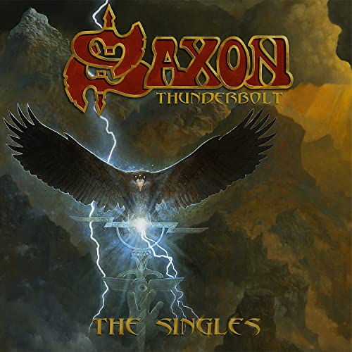 Album cover featuring an eagle, lightning, and a sword against a dark mountain background.