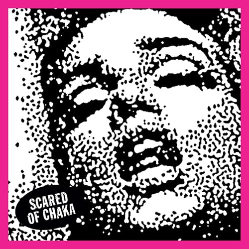 Black and white portrait of a person with dotted texture, album title below.
