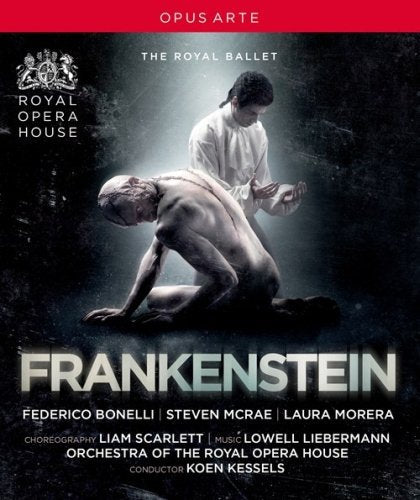 Blue-ray case cover with ballet dancers in a dramatic Frankenstein scene.