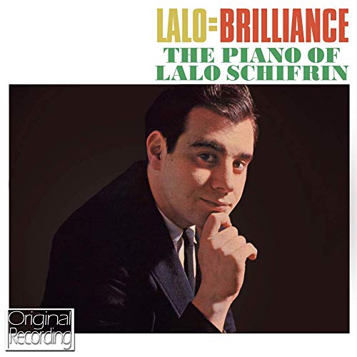 Album cover for Lalo Schifrin’s “Lalo = Brilliance” featuring a portrait.