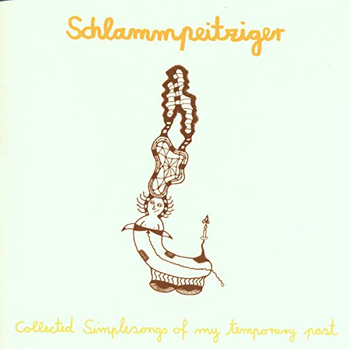 CD cover: abstract brown drawing of a figure on a boat, yellow text.