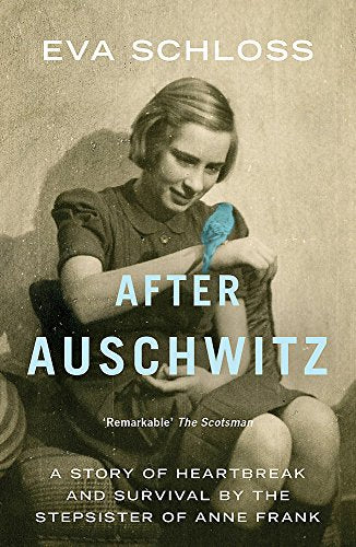 Book cover featuring Eva Schloss, stepsister of Anne Frank, in a vintage photo.