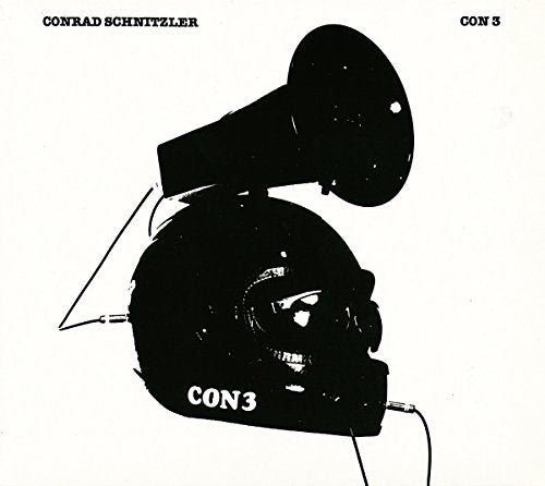 Album cover with a black silhouette of a speaker and microphone on a white background.