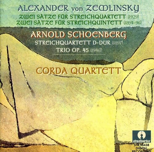 CD cover featuring abstract beige and white figures, text naming composers.