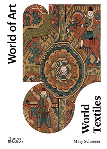 Book cover featuring a historical patterned textile with figures on horseback and circular motifs.