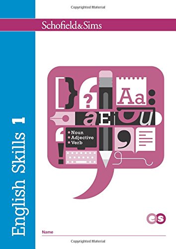 Book cover with pink design featuring letters, punctuation, and grammar terms.
