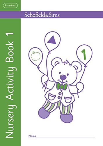 Book cover with a cartoon bear holding balloons with shapes and numbers.