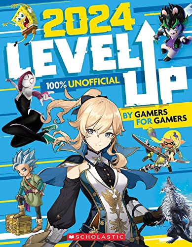 “Level Up 2024” book cover featuring diverse video game characters.