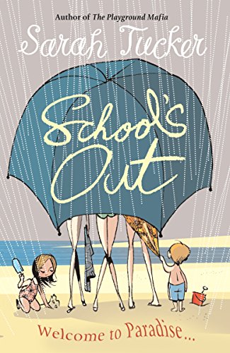 Book cover: children and animals sheltering under an umbrella at the beach.