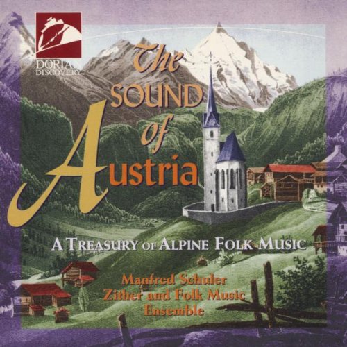CD cover: Austrian mountain landscape with a church and golden text.