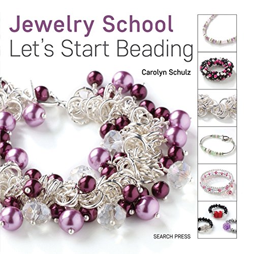Book cover with silver and purple beaded jewelry examples.
