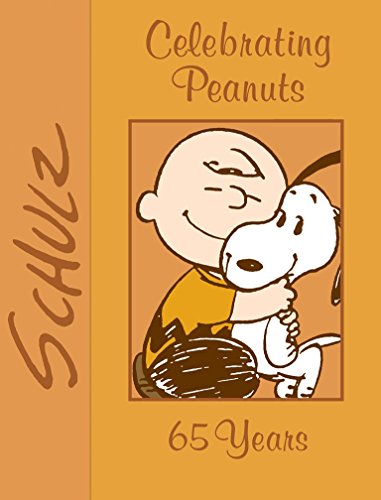 Book cover: Charlie Brown and Snoopy embracing, “Celebrating Peanuts: 65 Years.”