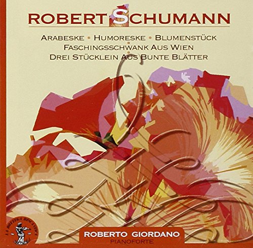 CD cover for Robert Schumann’s piano works with floral imagery.
