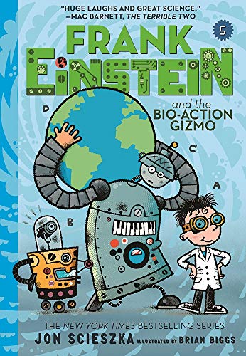 Book cover featuring a boy, robots, and a globe with circuit designs.