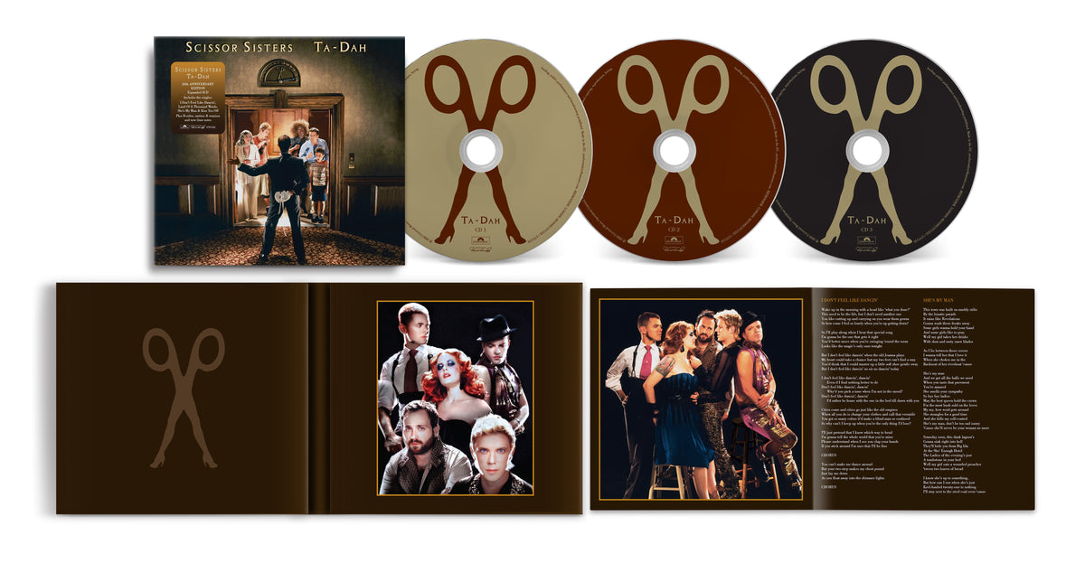 Scissor Sisters "Ta-Dah" CD package with cover art, discs, and booklet.