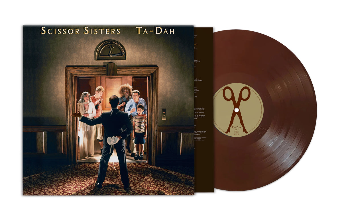 Scissor Sisters “Ta-Dah” chocolate vinyl record with cover art displayed.