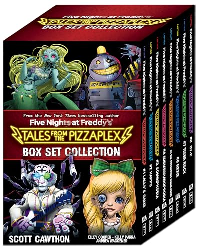 Five Nights at Freddy's book box set with character illustrations.