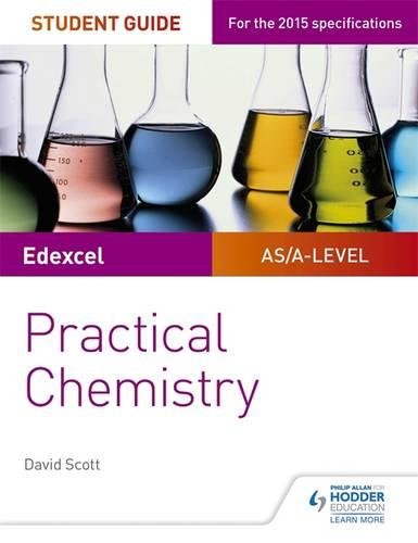 Book cover: "Edexcel Practical Chemistry" with lab glassware image.