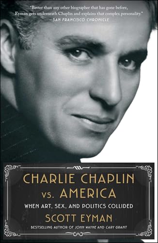 Book cover featuring a close-up black and white portrait of Charlie Chaplin.