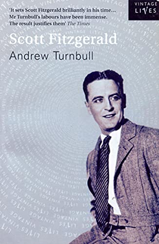 Book cover featuring a portrait of author F. Scott Fitzgerald in a suit.
