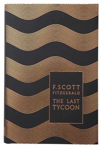 Black book cover with gold wavy lines and title “The Last Tycoon”.