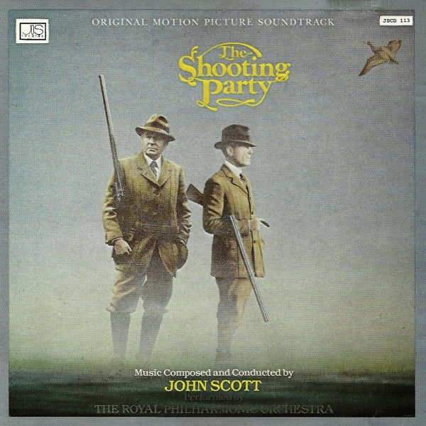 CD cover for "The Shooting Party" soundtrack, featuring men with rifles.