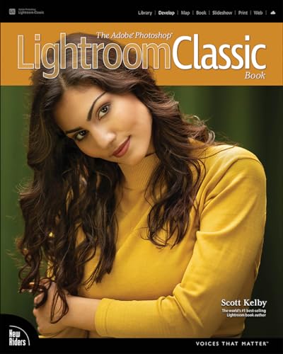 Book cover featuring a woman and the title "The Adobe Photoshop Lightroom Classic Book".