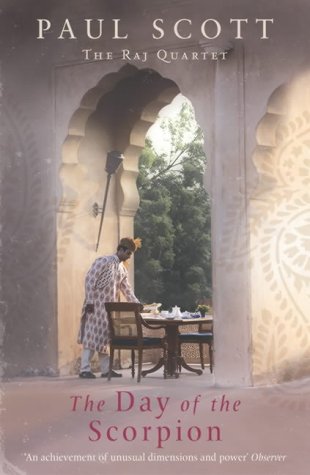 Book cover: "The Day of the Scorpion" with a man in an archway.