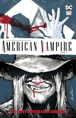 Comic book cover: "American Vampire Book One" with blood, hands, and a cowboy.