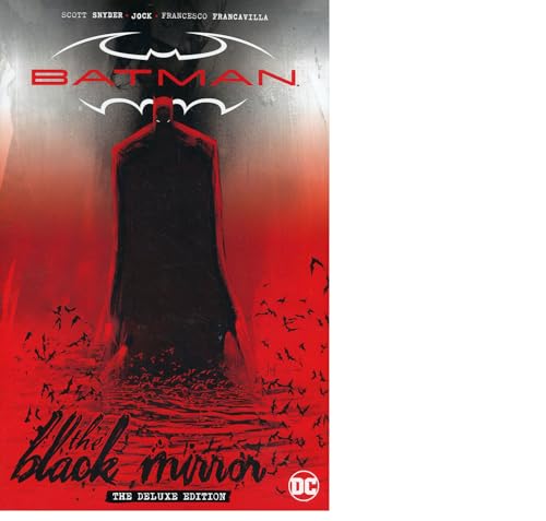 Batman: Black Mirror Deluxe Edition cover, shadowy figure against red background.