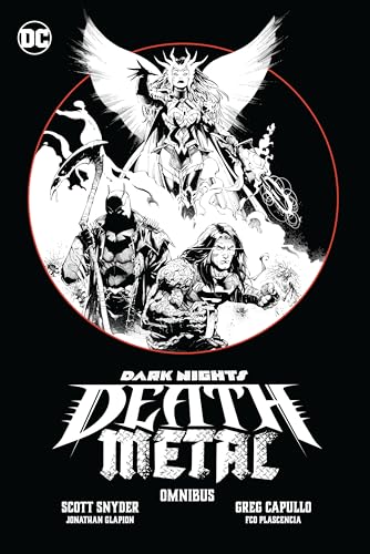 Comic book cover featuring Batman, Death Metal logo, and dramatic artwork.