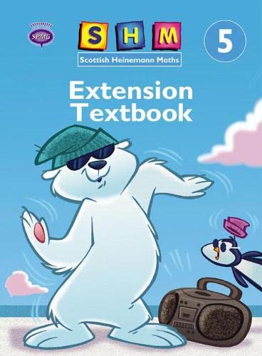 Scottish Heinemann Maths 5 Extension Textbook cover with a cartoon polar bear.