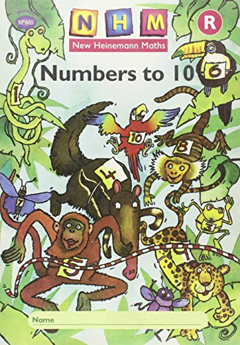 Colorful children’s maths activity book cover with animals and numbers.