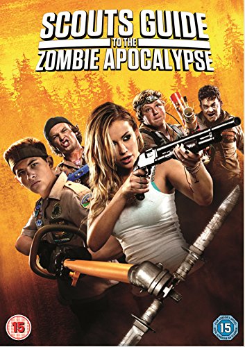 DVD cover featuring a woman and three men holding weapons, orange background.