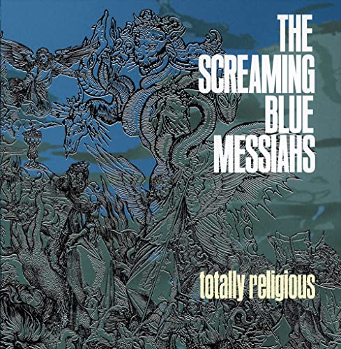 Album cover for The Screaming Blue Messiahs, detailed blue and grey artwork.