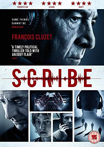 DVD cover for “Scribe” featuring François Cluzet, with fragmented imagery.