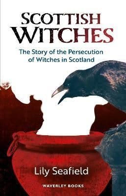 Book cover featuring a black crow perched above a red cauldron against white background.