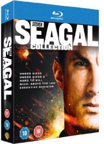 Blu-ray case for "Seagal Collection" featuring Steven Seagal’s portrait.