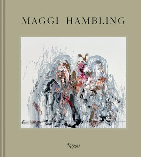Hardcover book cover titled Maggi Hambling featuring an abstract expressionist painting with dripping paint.