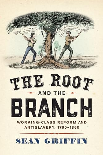 Book cover depicting two figures chopping at a tree labeled "Slavery.