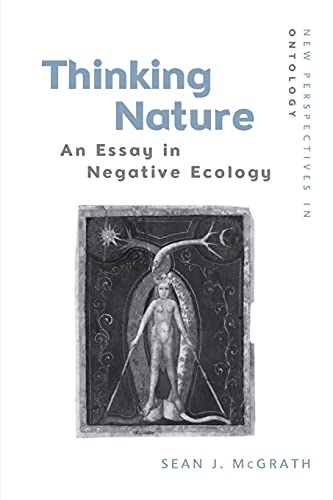 Book cover: “Thinking Nature” with a dark, ornate image of a figure.