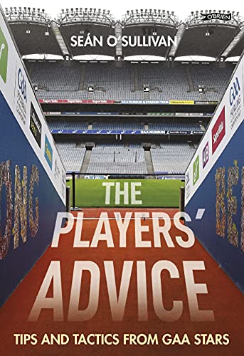 Book cover: "The Players' Advice" with a stadium view background.