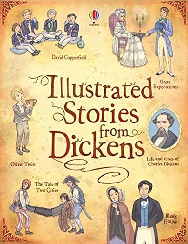 Book cover with illustrations of characters from Charles Dickens’ novels.