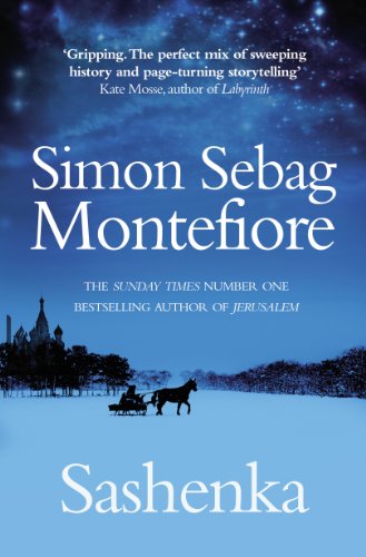 Book cover: "Sashenka" by Simon Sebag Montefiore, with winter scene.