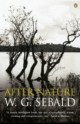 Book cover: stark, leafless trees rising from a still, grey lake.